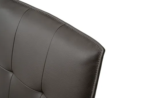 Stuhl MARCELLA - drehbar, Leder, Dunkelbraun