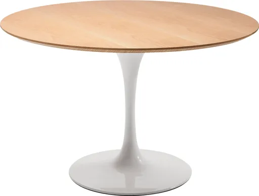 Tisch- DH ca. 120x76 cm, Eiche Dekor, Stahl, Weiß, Lackiert