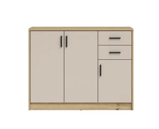 Kommode - B ca. 109 cm, Artisan Eiche Nachbildung, Kaschmir