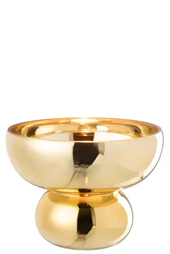 Deko Vase - DH ca. 23x17,5 cm, Goldfarben
