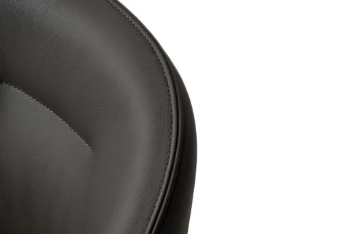 Stuhl MERRITH - drehbar, Leder, Dunkelbraun