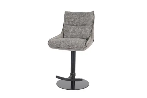 Barhocker MANDY - höhenverstellbar, Stoff, Graubeige