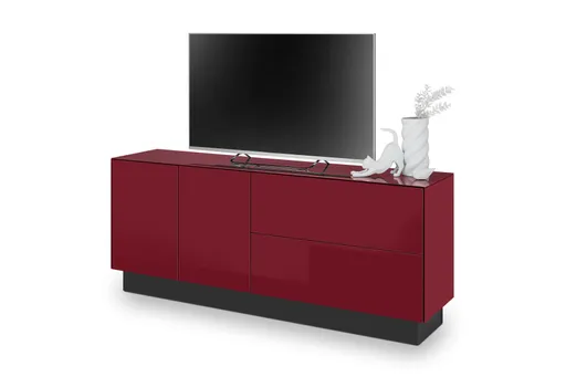 Lowboard - B ca. 181 cm, Bordeauxrot