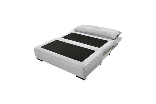 Schlafsofa - 2-Sitzer inkl. Schlaffunktion, Stoff, Hellgrau
