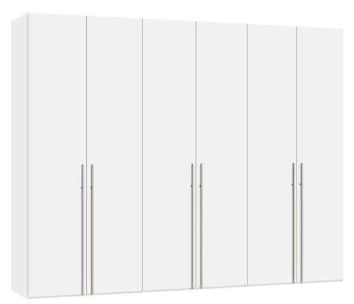 Drehtürenschrank JOIN IT- B ca. 303 cm,  Weiß, Glas, Weiß