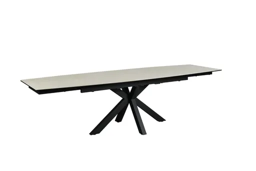 Esstisch MELANIA - ausziehbar, LB ca. 180x95 cm, Glaskeramik, Travertin farbig