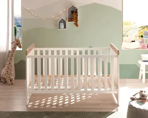 Babybett - Liegefläche ca. 70x140 cm, Anderson Pine Nachbildung, Artisan Eiche Nachbildung