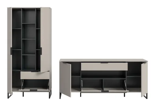 Wohnwand - Kaschmir, Schwarz