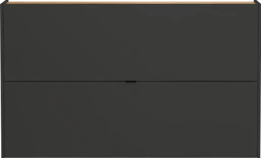 Schuhschrank GIANNA - B ca. 140 cm, Graphit, Navarra Eiche Nachbildung