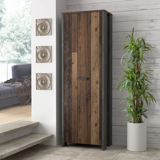 Garderobenschrank FEA - Vintage Dekor, Betonoptik