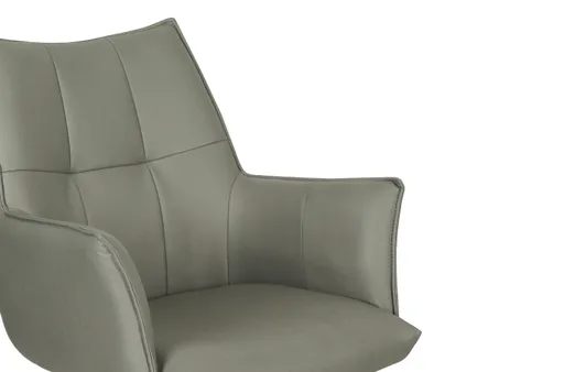 Armlehnstuhl MAKANA - drehbar, Stoff, Hellgrau