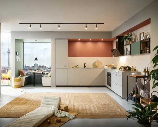 L-Küche 51.210 9 525, Kaschmirbraun matt