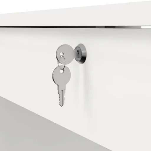 Schreibtisch - LB ca. 110x49 cm, Weiß