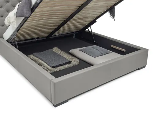 Bettgestell SANDRIN E- Liegefläche ca. 180x200 cm, Stoff, Taupe