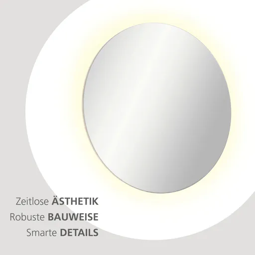 Spiegel - mit Beleuchtung, D ca. 80 cm