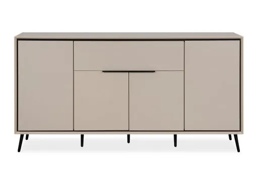 Sideboard - B ca. 175 cm, Sand, Schwarz