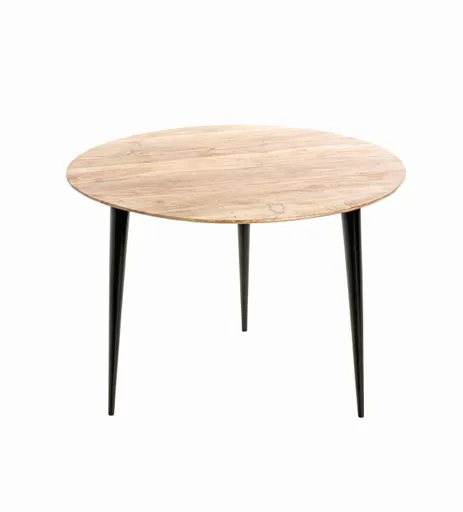 Beistelltisch - D/H ca. 65x46 cm, Akazie natur, Schwarz