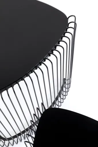 Beistelltisch-Set- Metall, Schwarz