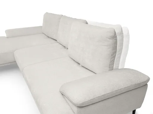Ecksofa ENRIK - Ecke links, 2,5-Sitzer inkl. Sitztiefenverstellungen, Stoff, Altrosa