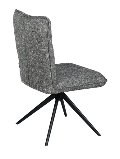 Stuhl MARCIA - drehbar, Stoff, Grau