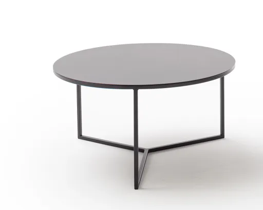 Couchtisch Joan 3 - LBH ca. 80x80x41,5 cm, Metall, Schwarz