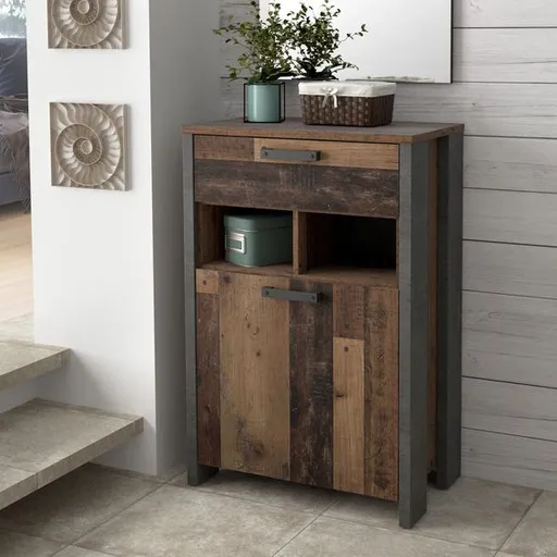 Schuhschrank FEA - Vintage Dekor, Betonoptik