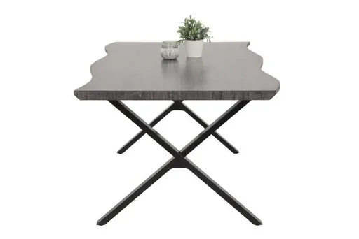 Esstisch - LB ca. 180x100 cm, Dunkelgrau, Baumkante