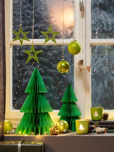 Deko Baum - DH ca. 26x40 cm, Grün