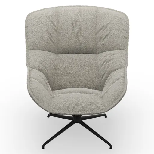 Sessel Unn - Stoff, Grau