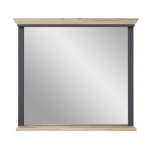 Spiegel - LB ca. 93x83 cm, Graphit, Artisan Eiche Nachbildung