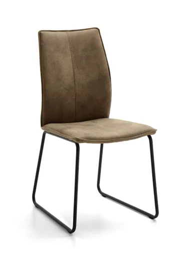 Stuhl - Stoff, Rauchbraun