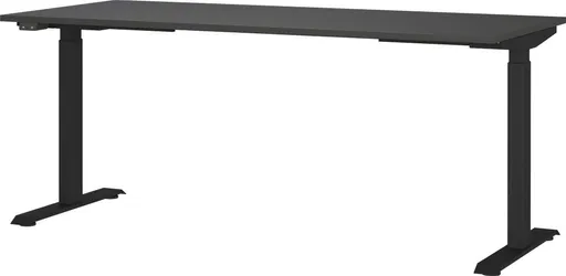 Schreibtisch GELI - B/H/T ca. 180x72-120x80 cm, Graphit