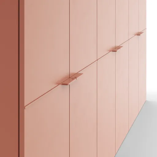 Drehtürenschrank Matera - BTH ca. 301x60x235 cm, Lack Matt, Pfirsich