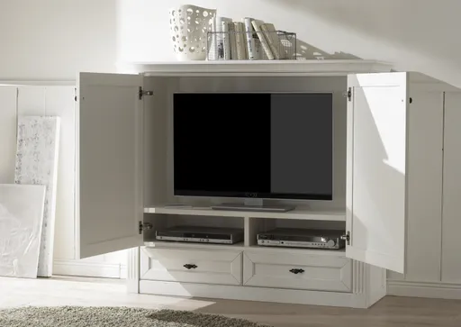 TV - Schrank - Lack, weiß