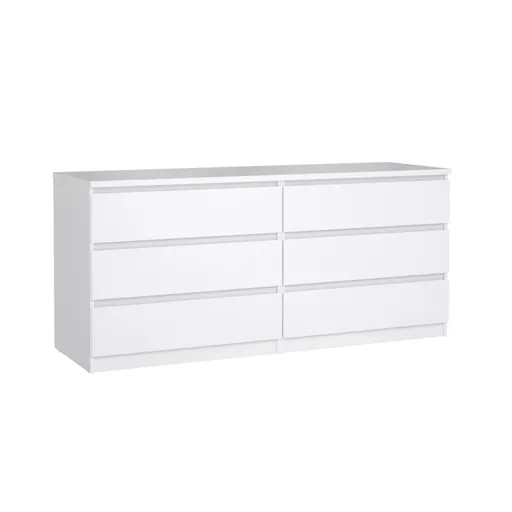 Kommode - B ca. 154 cm, Weiß Hochglanz