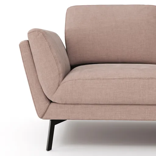 Sofa Tova - 2-Sitzer inkl. Rücken- und Armlehnfunktion, Stoff, Sand