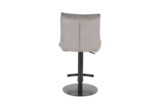 Barhocker MANDY - höhenverstellbar, Stoff, Graubeige