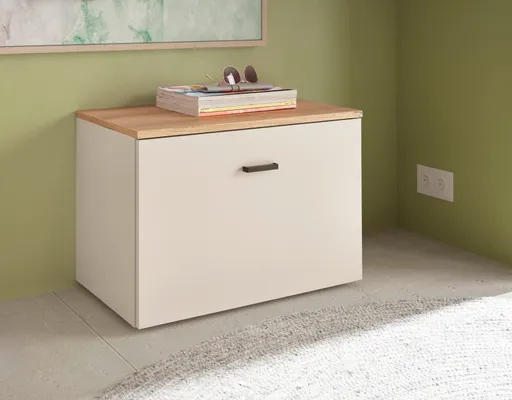 Schuhbank - B ca. 60 cm, Kaschmir, Evoke Eiche Nachbildung