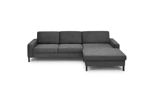  Ecksofa CALM MOVE 2.0 - 2,5-Sitzer mit Longchair rechts, Feincord, Anthrazit