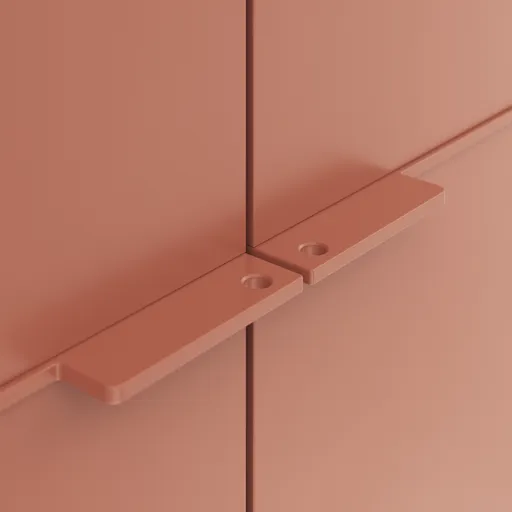 Drehtürenschrank Matera - BTH ca. 301x60x235 cm, Lack Matt, Pfirsich