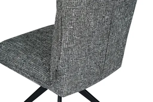Stuhl MARCIA - drehbar, Stoff, Grau