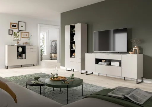 Wohnwand - Kaschmir, Schwarz