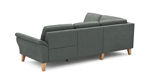Ecksofa Rockport A - Ecke links mit 2,5-Sitzer inkl. Relaxfunktion (motorisch), Stoff, Grau