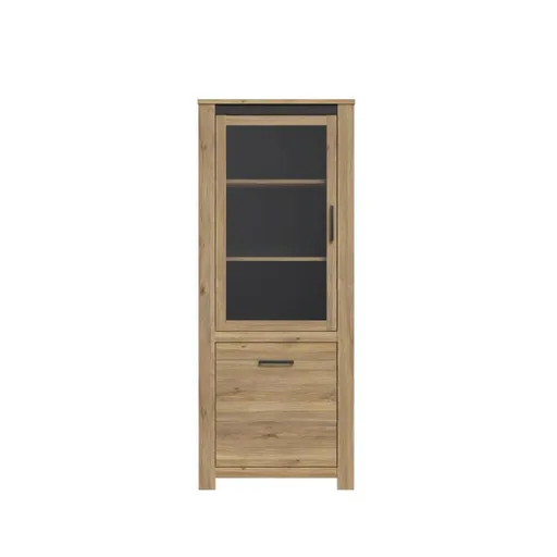 Vitrine FARES- Eiche Dekor, Glas