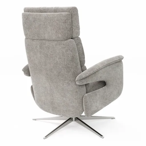 Relaxsessel Amila - Größe M, inkl. Relaxfunktion und Kopfteilverstellung, Stoff, Grau