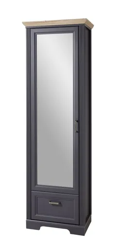 Garderobenschrank - B ca. 65 cm, Graphit, Artisan Eiche Nachbildung