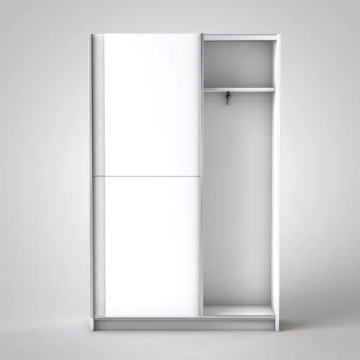 Schwebetürenschrank- B ca. 125 cm, Weiß