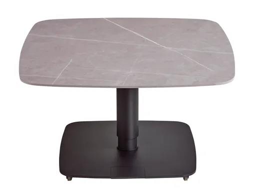 Couchtisch Camas - LBH ca. 75x75x42 cm, Keramik, Dunkelgrau