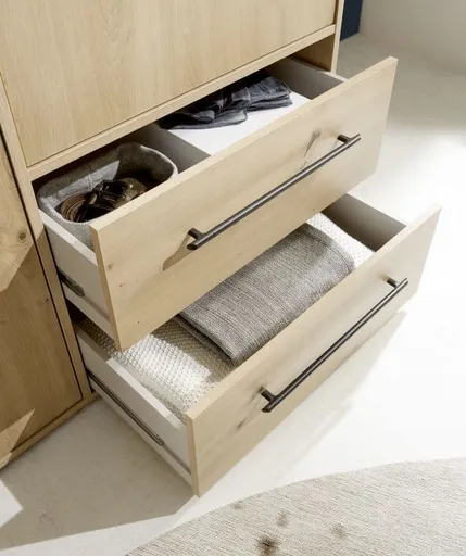 Drehtürenschrank FATHIE- B ca. 206 cm, Eiche Dekor