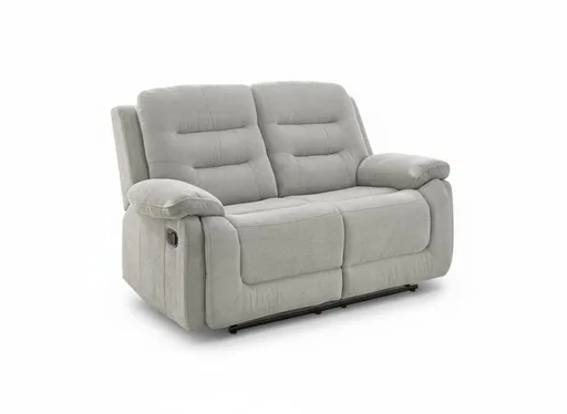Sofa - 2-Sitzer, Relaxfunktion, Stoff, Grau